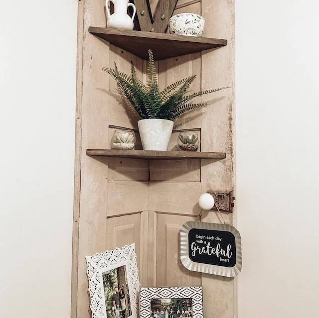 DIY Corner Wall Shelf