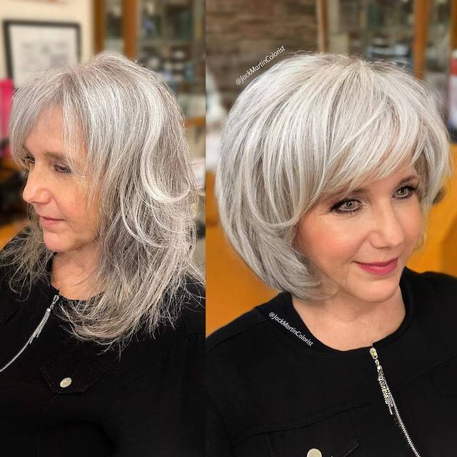 Short Rounded Bob for Thick Hair