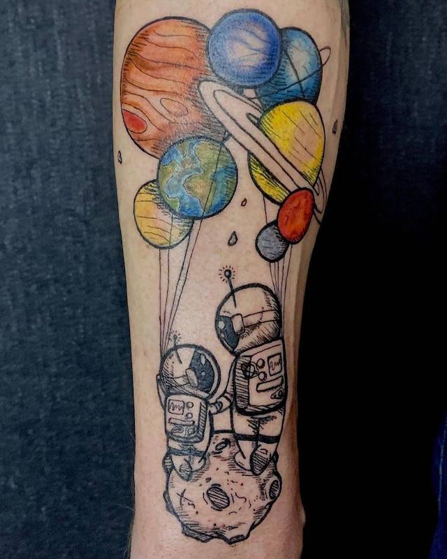 Father Son Astronault  Tattoo