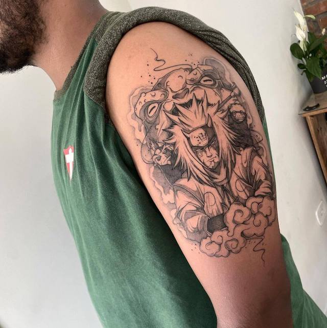 Jiraiya's toad tattoo