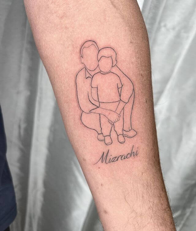 Simple Father Son Tattoo