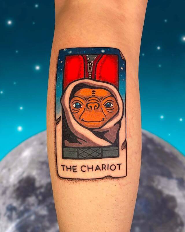 The Chariot card tattoo
