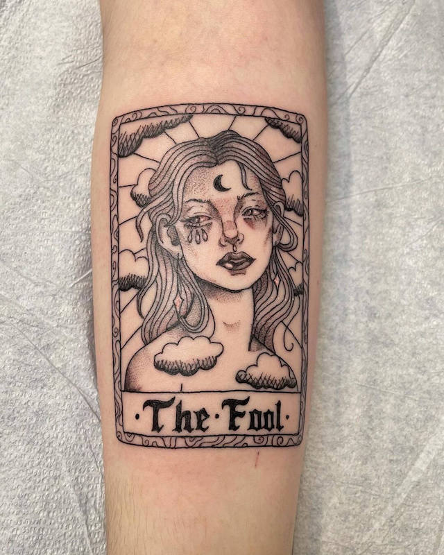 The Fool tarot card tattoo