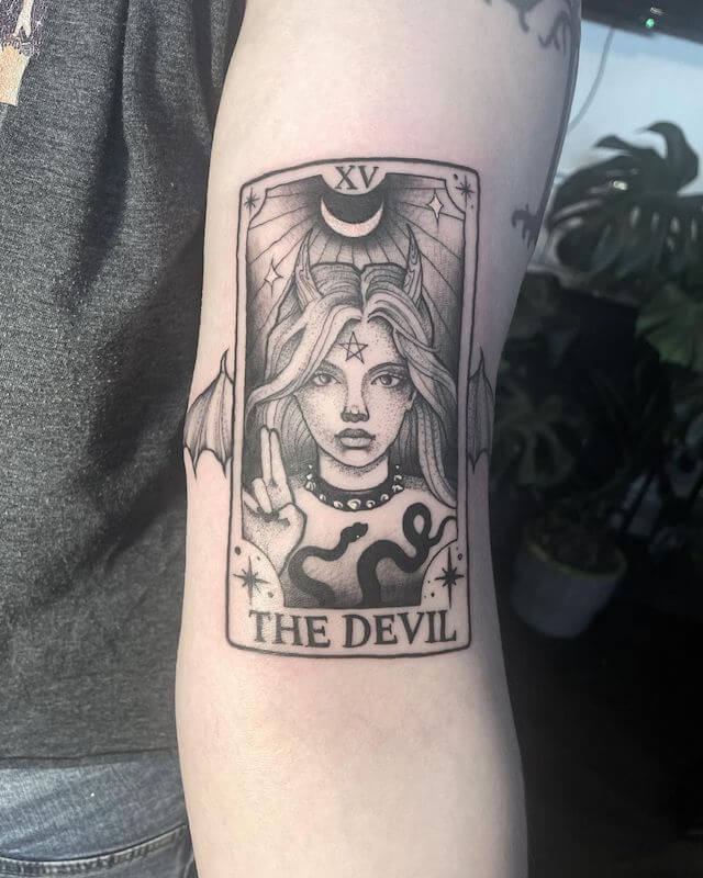 The devil tarot card tattoo