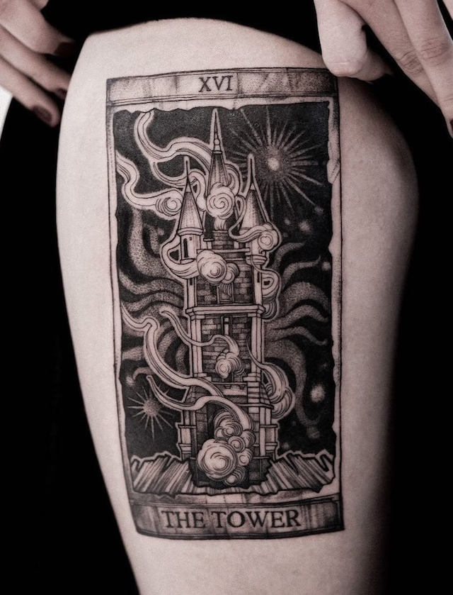 The tower card tattoo