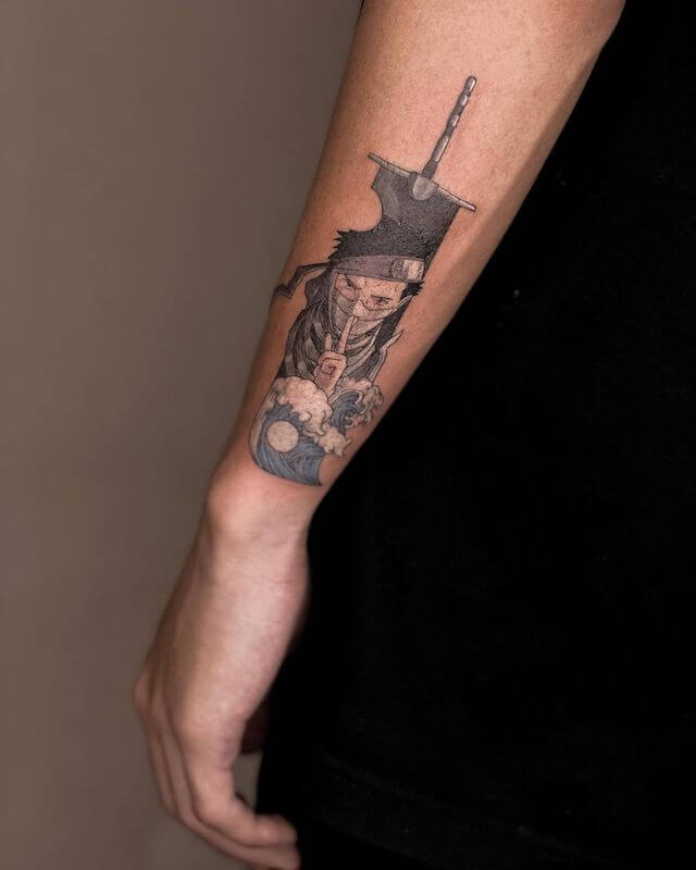 Zabuza's sword tattoo