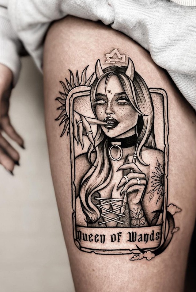 queen of wands tattoo