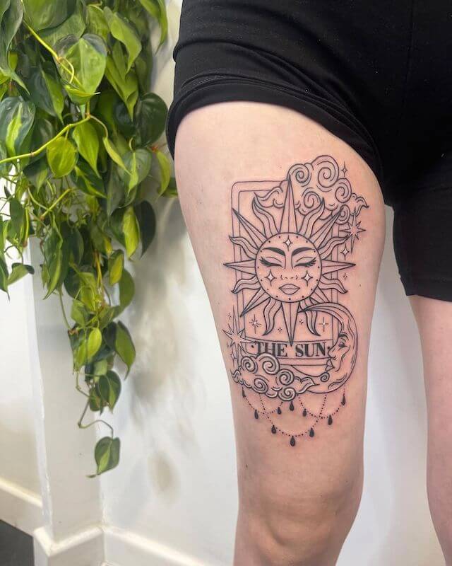 The sun tarot card tattoo