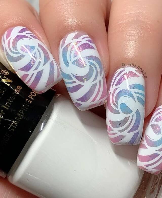 Cotton Candy Lollipop Nails