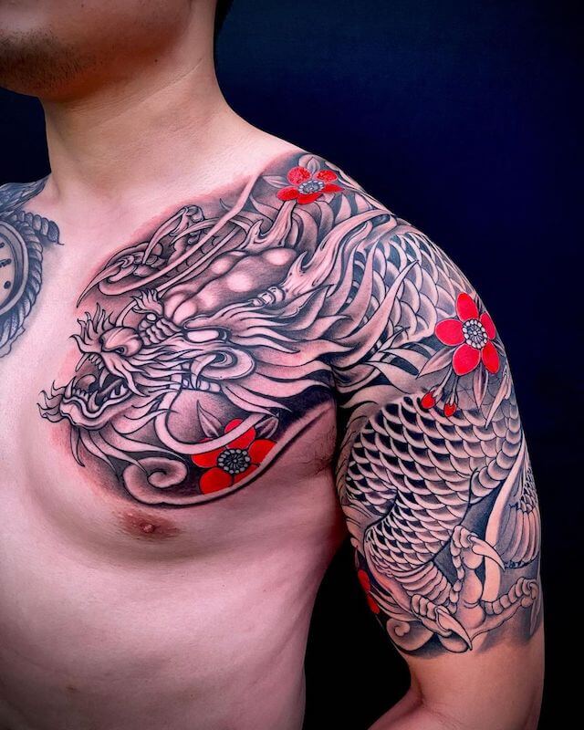 Dragon Half Sleeve Tattoo