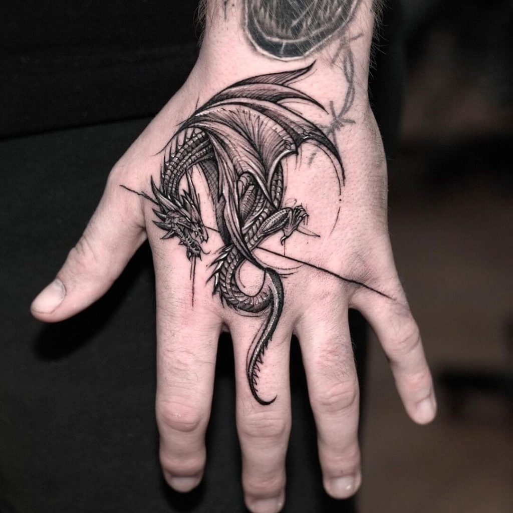 Dragon Tattoo on Hand