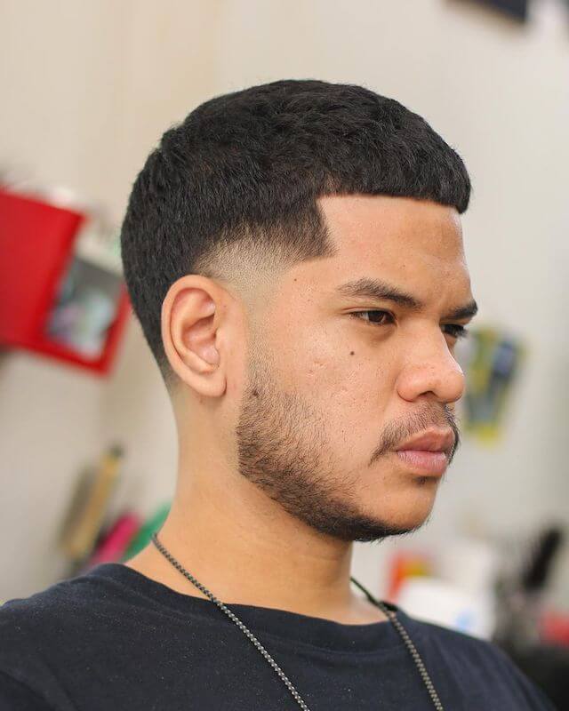 Edgar Haircut with Low Drop Fade