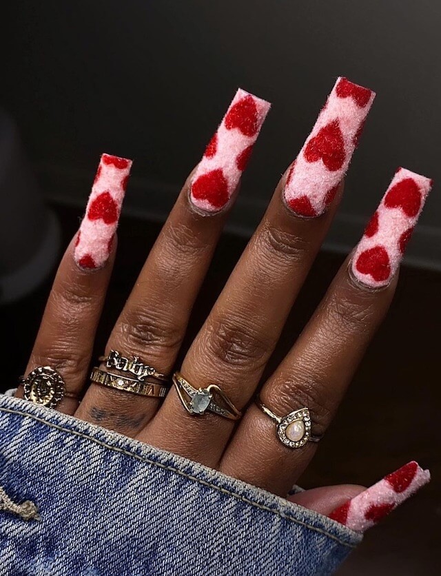 Furry Coffin Nails