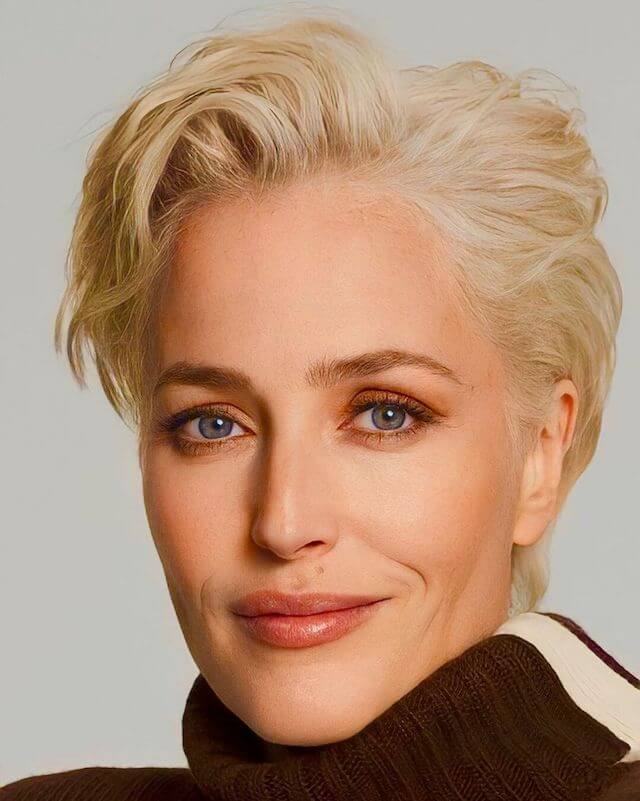 Gillian Anderson Side Swept Pixie