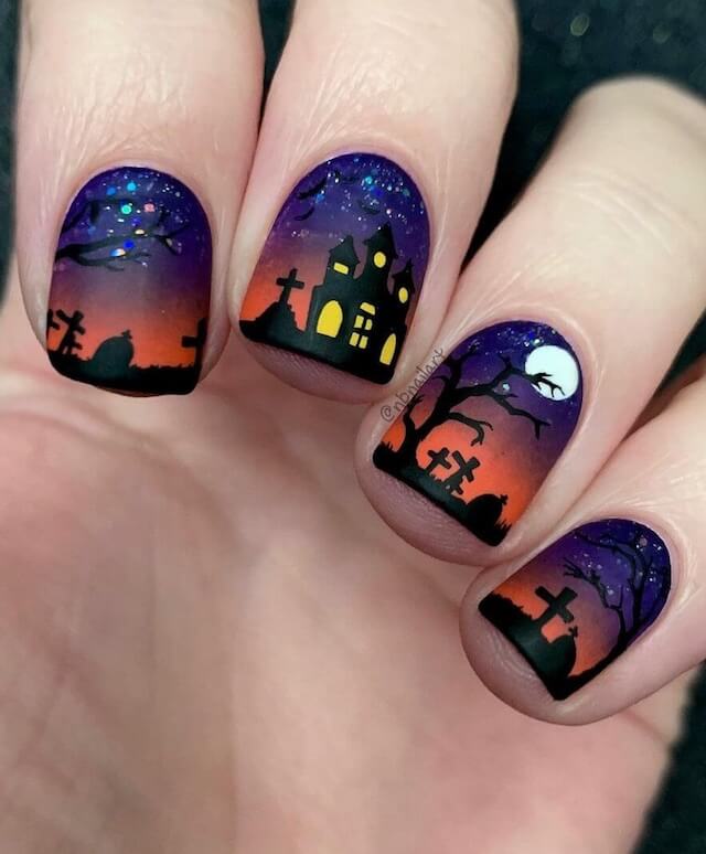 Haunted House Nails