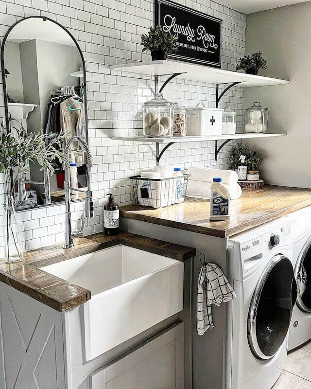 Modern Vintage Style Laundry Room