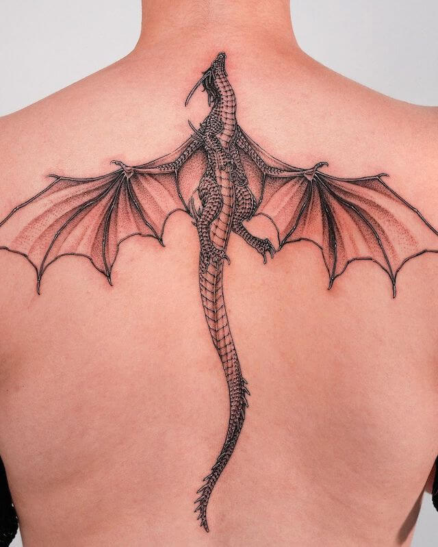 rising dragon tattoo