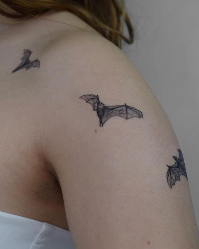Simple Bat Tattoo Design