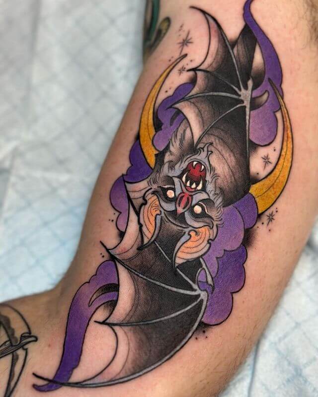 Spooky Bat Tattoo
