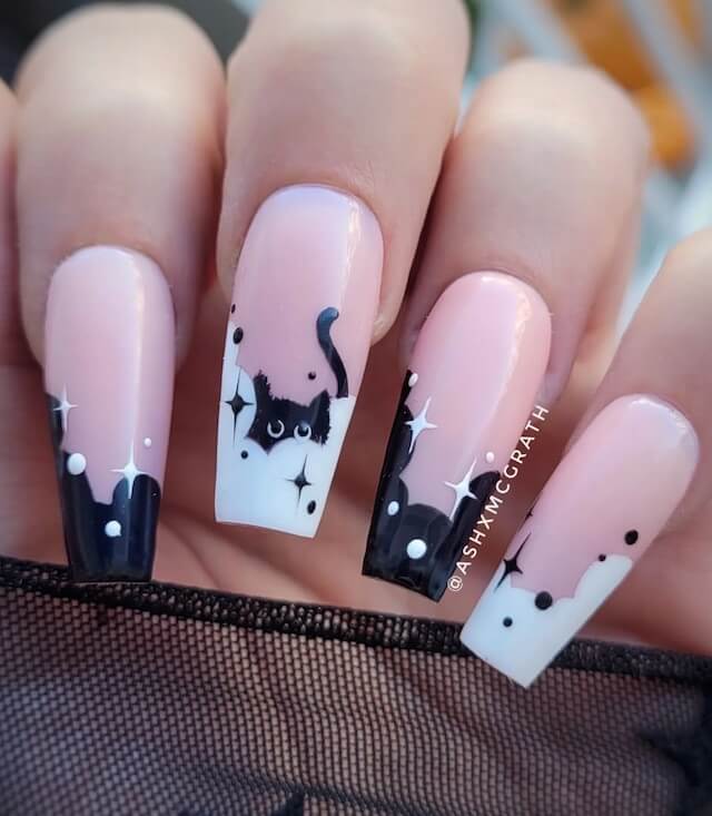 Cat coffin Nails
