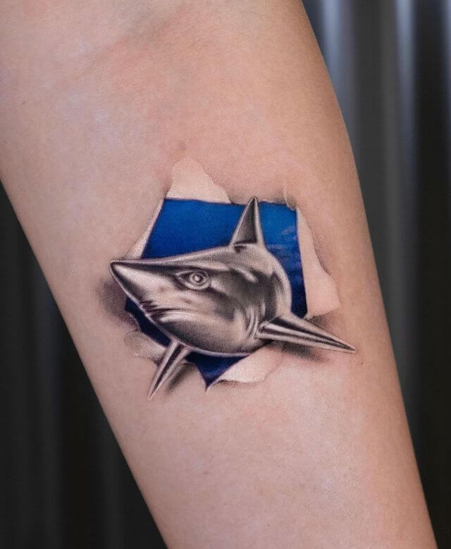 3D Shark Tattoo