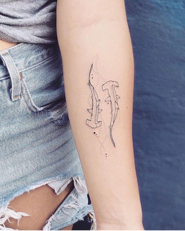 Small and Simple Shark Tattoo