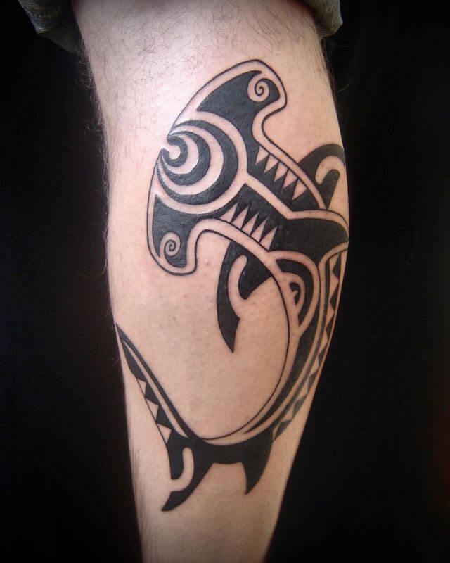 polynesian shark tattoo