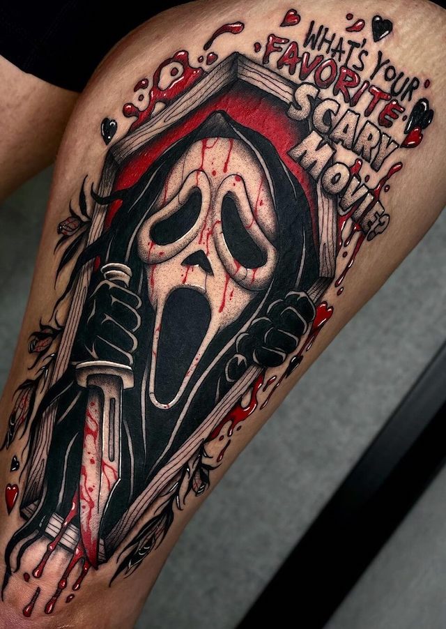 Ghost Face tattoo