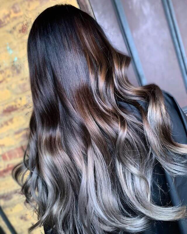 Grey Ombré with natural Brown tones