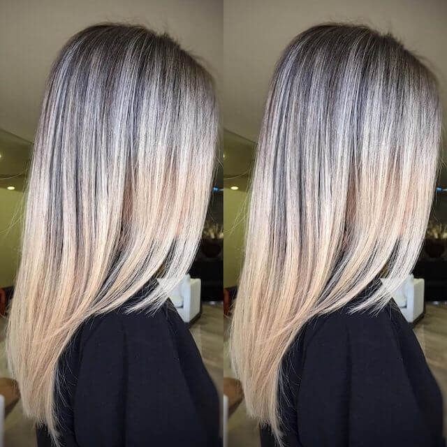 Grey to Blonde Ombre hair