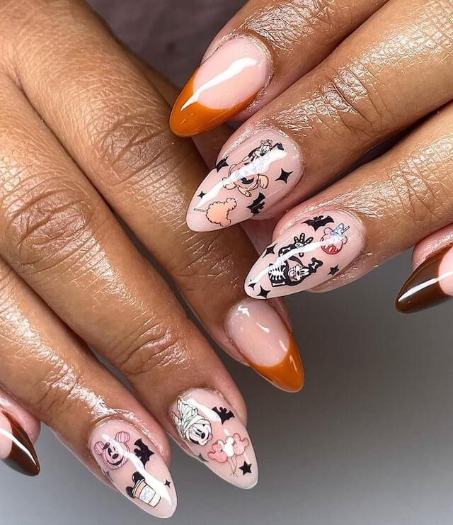 Spooky Mickey Mouse Nails