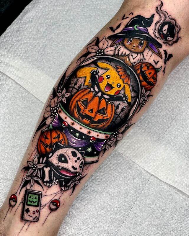 Pokémon Halloween Tattoo