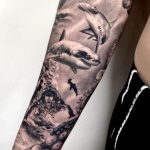 Shark In The Ocean Tattoo