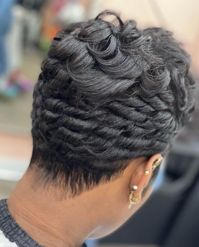 Short Chopped Curly hairstyle