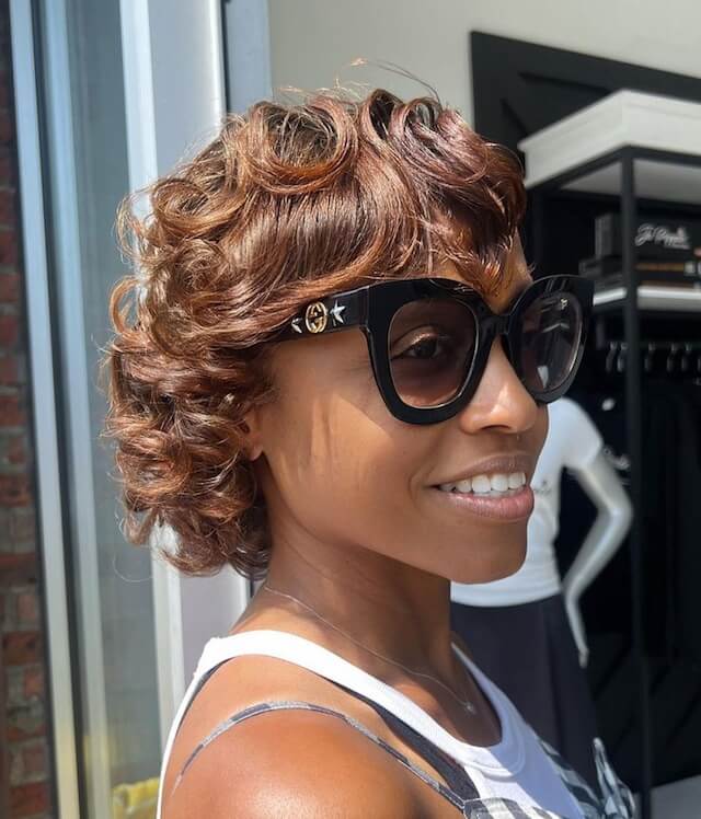 Short Black Curly Bob