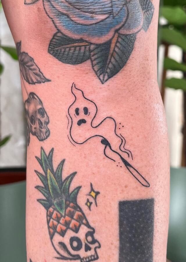 Small Ghost Tattoo