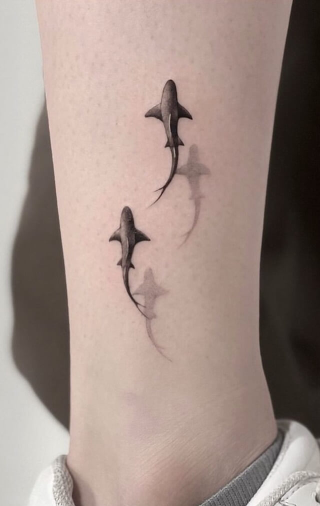 small shark tattoo