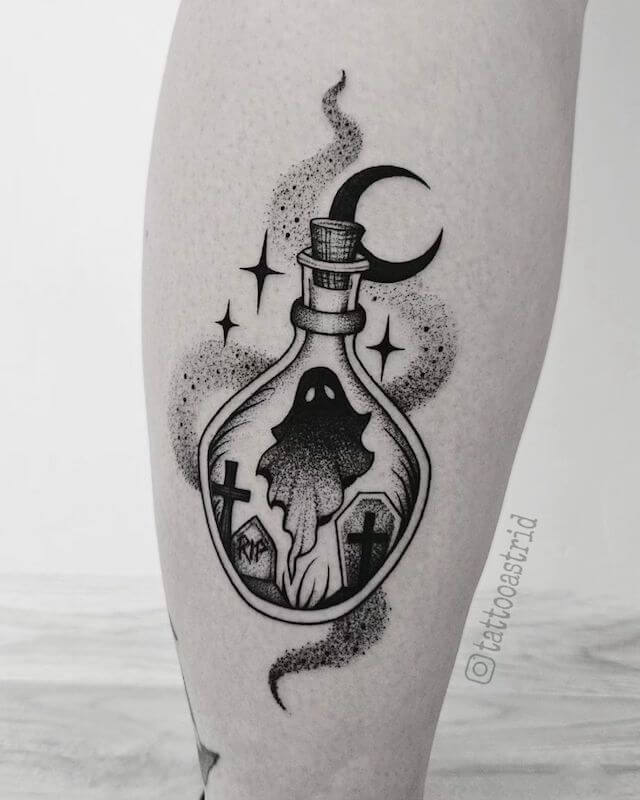 Stilhoulette Ghost Tattoo