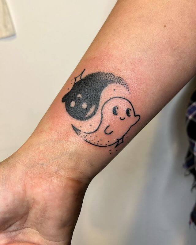 yin yang ghost tattoo