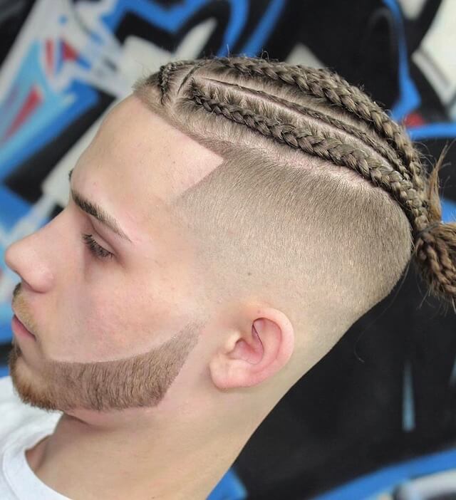 Cornrow Braids with Bald Fade