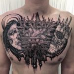 Broken Heart chest Tattoo