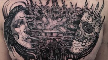 Broken Heart chest Tattoo