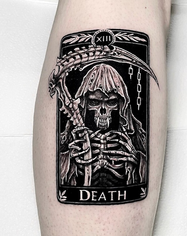 the Grim Reaper tarot card tattoo