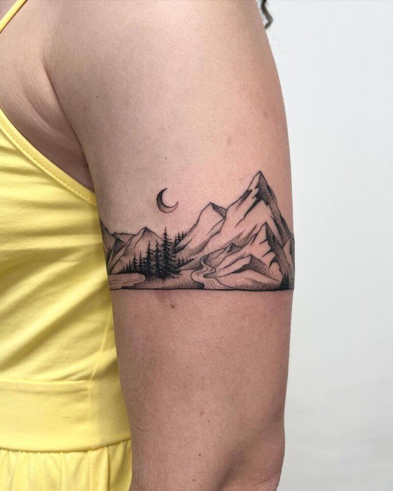 fiminine mountain tattoo