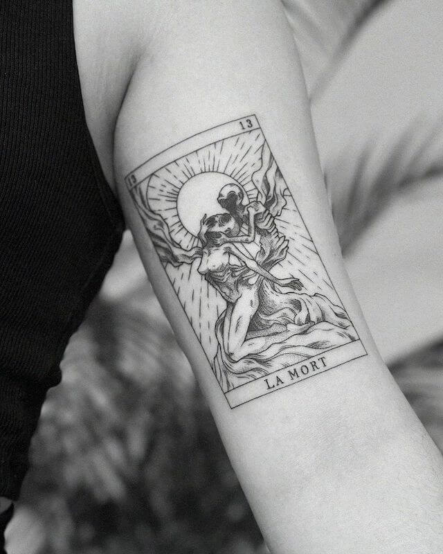 La mort card tattoo
