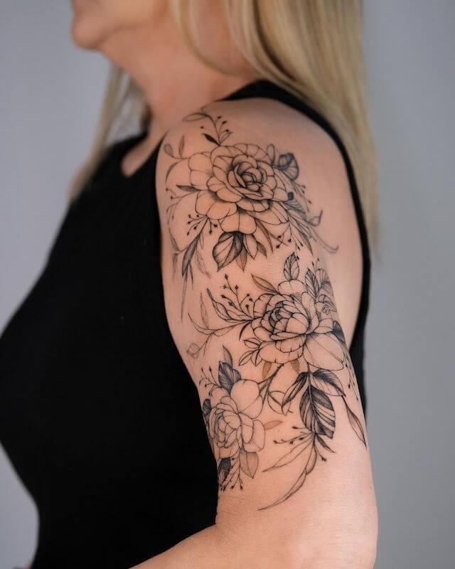Botanical Half Sleeve Tattoo for Women