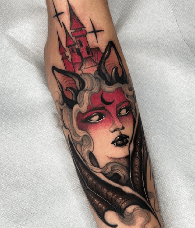 Vampire bat tattoo