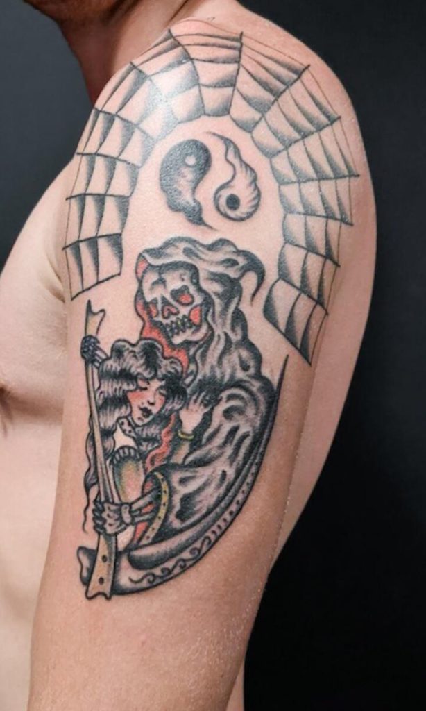ghost half sleeve tattoo