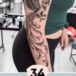 feminine rebirth phoenix tattoo ideas