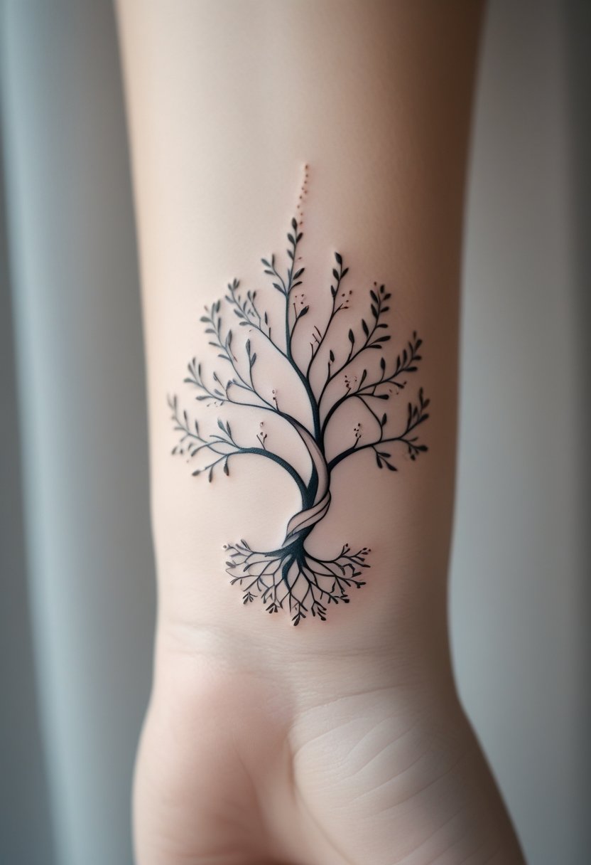 feminine unique tree of life tattoo